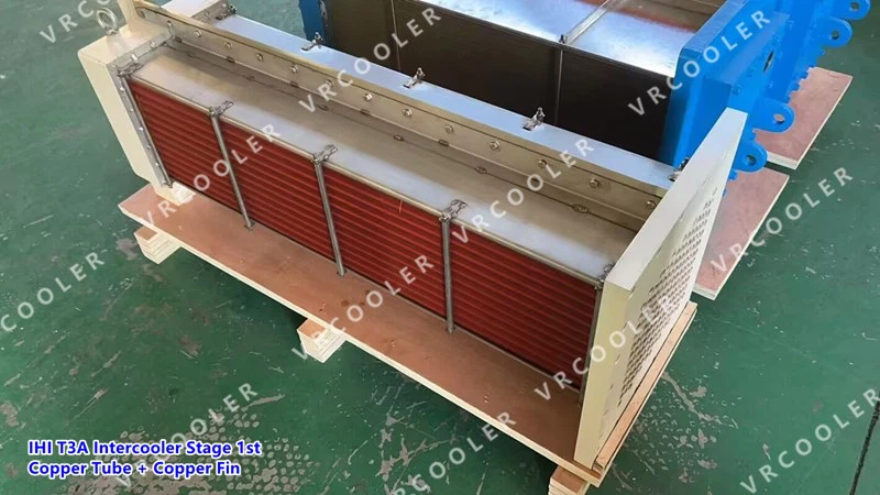 INTER COOLER FOR IHI T3A Intercooler Stage 1 Copper tube Copper fin INTER COOLER FOR IHI T3A Intercooler Stage 1 Copper tube Copper fin